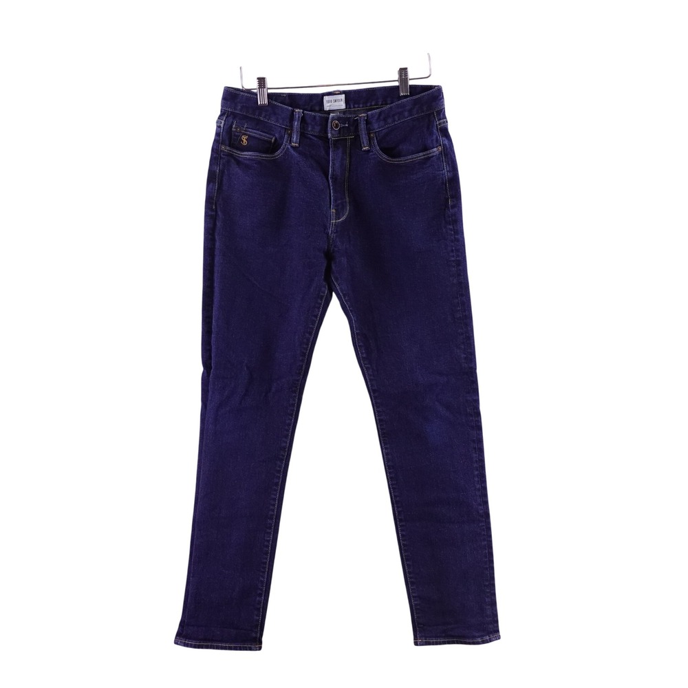 Todd Snyder Men 33x32 Slim Fit Stretch Jeans Indigo Blue 32-JE999234-BL05